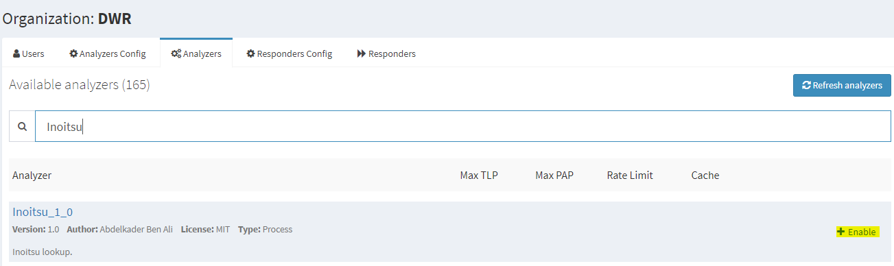 enable analyzer